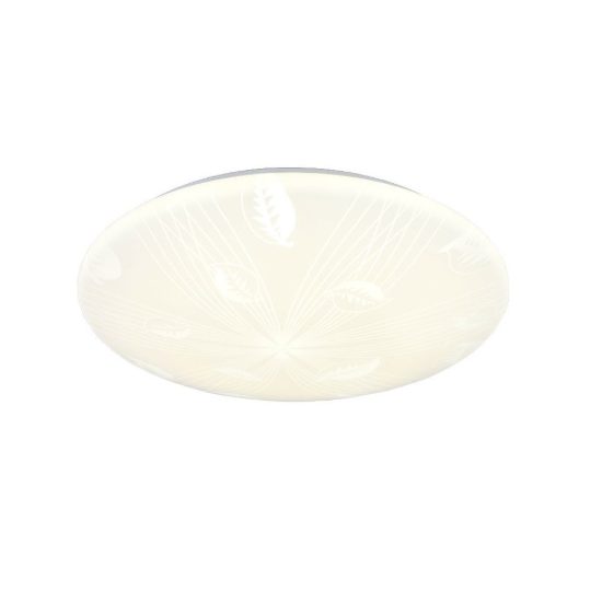 Plafoniera led 24w 4000k moderna rotonda con diffusore effetto foglie
