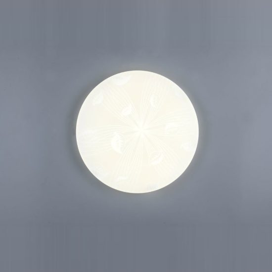 Plafoniera led 24w 4000k moderna rotonda con diffusore effetto foglie