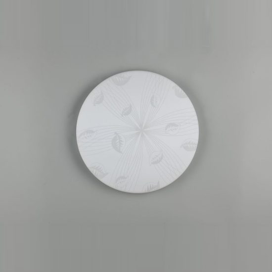 Plafoniera led 24w 4000k moderna rotonda con diffusore effetto foglie