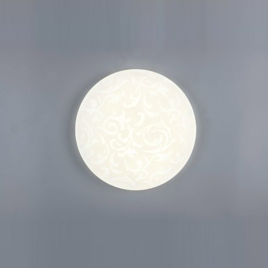 Plafoniera led 24w 4000k moderna rotonda con diffusore effetto giglio