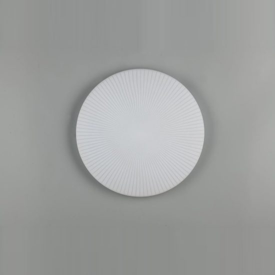 Plafoniera led 24w 4000k moderna rotonda con diffusore effetto righe