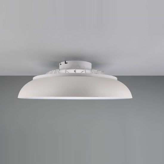 Ventilatore da soffitto con luce led 34w cct 2700k 6500k con telecomando bianco con bordo in metallo