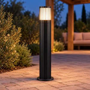 Lampioncino da giardino ip54 moderno cilindrico antracite