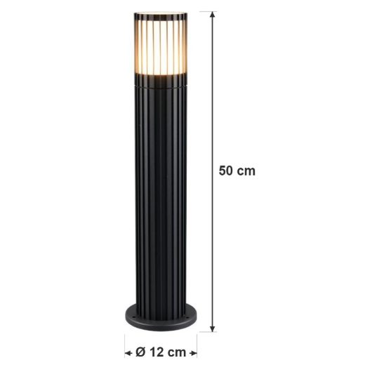 Lampioncino da giardino ip54 moderno cilindrico antracite