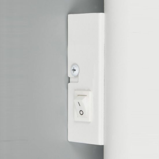 Applique per comodino camera da letto bi-emissione moderna cilindrica bianca con interruttore