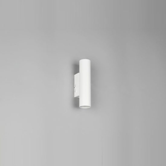 Applique per comodino camera da letto bi-emissione moderna cilindrica bianca con interruttore