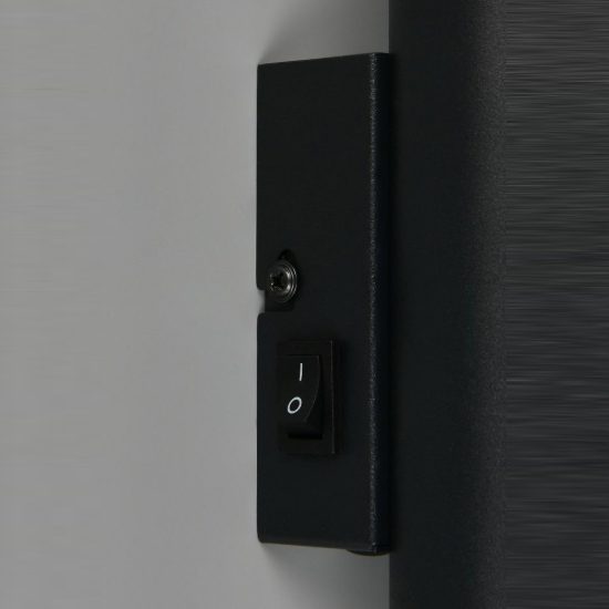Applique per comodino camera da letto bi-emissione moderna cilindrica nera con interruttore