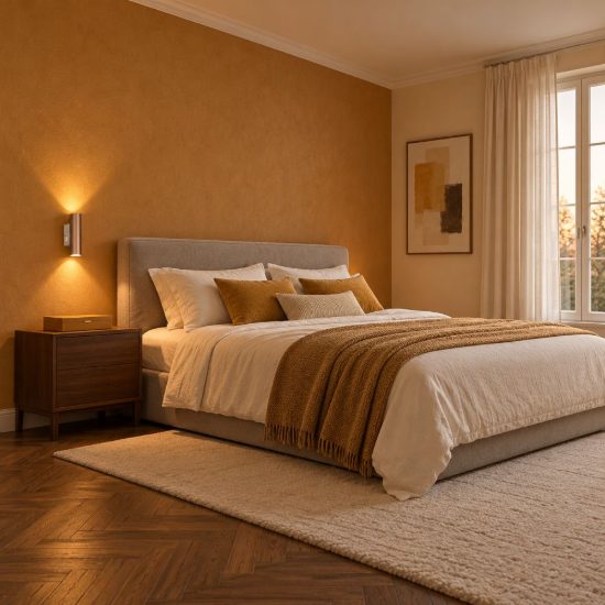 Applique per comodino camera da letto bi-emissione moderna cilindrica caffe con interruttore