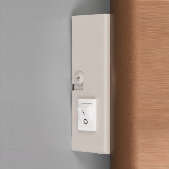 Applique per comodino camera da letto bi-emissione moderna cilindrica caffe con interruttore