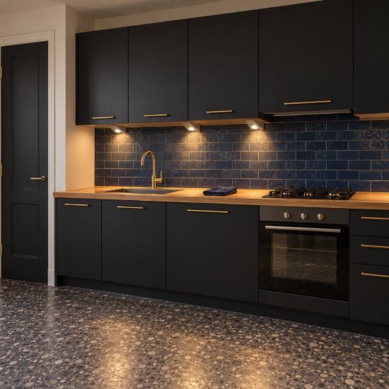 Set 3 lampade sottopensile led 9w 3000k per cucina nichel opaco