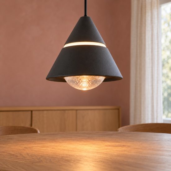 Lampada a sospensione led 7w cct 2300k 3000k 4000k per sala da pranzo moderna conica nera