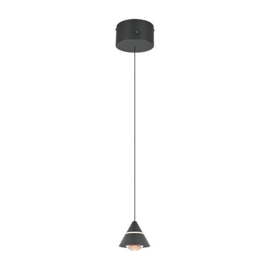 Lampada a sospensione led 7w cct 2300k 3000k 4000k per sala da pranzo moderna conica nera