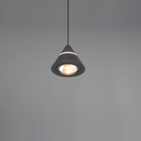 Lampada a sospensione led 7w cct 2300k 3000k 4000k per sala da pranzo moderna conica nera