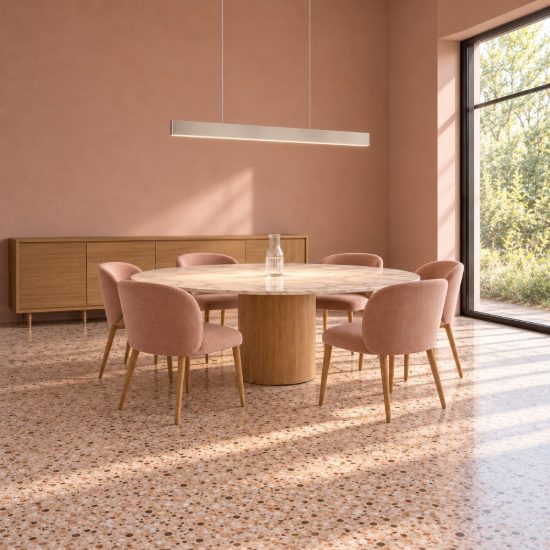 Lampadario lineare led 35w cct 2700k 6000k touch per sala da pranzo bi-emissione nichel opaco