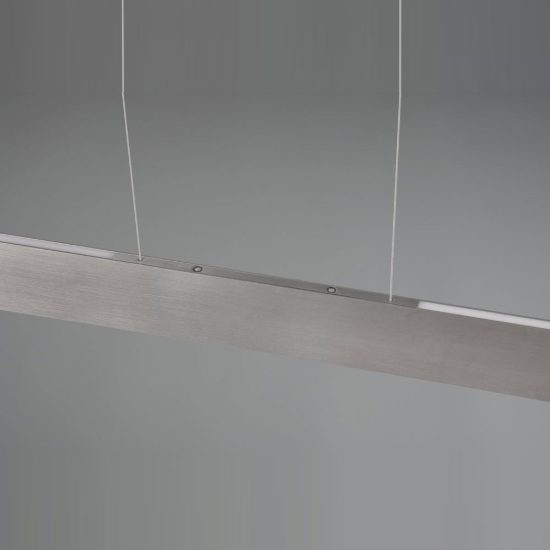 Lampadario lineare led 35w cct 2700k 6000k touch per sala da pranzo bi-emissione nichel opaco