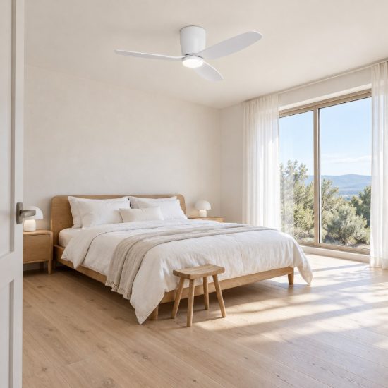 Eglo bavaro ventilatore da soffitto con luce led 12w 4300k con telecomando bianco fino a 20mq