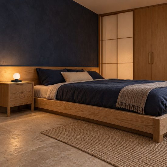 Abat-jour per comodino moderno nero con sfera in vetro bianco