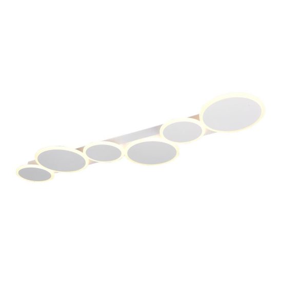 Plafoniera led 34w cct 2700k 6500k con telecomando bianca a dischi sovrapposti