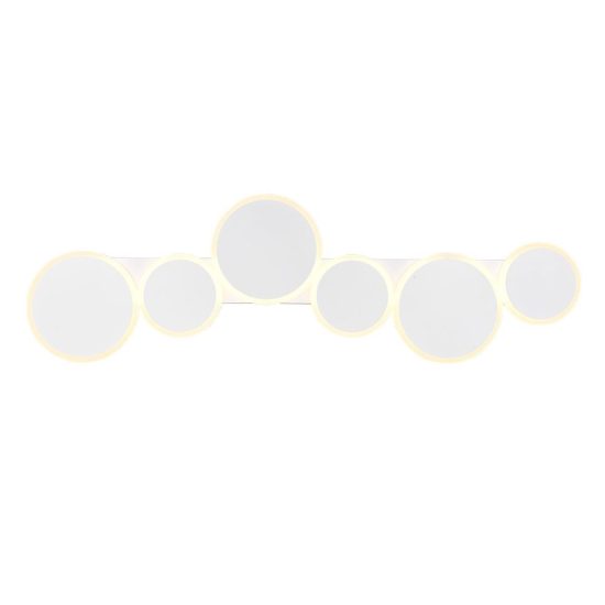 Plafoniera led 34w cct 2700k 6500k con telecomando bianca a dischi sovrapposti