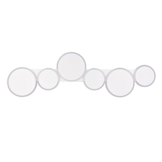 Plafoniera led 34w cct 2700k 6500k con telecomando bianca a dischi sovrapposti