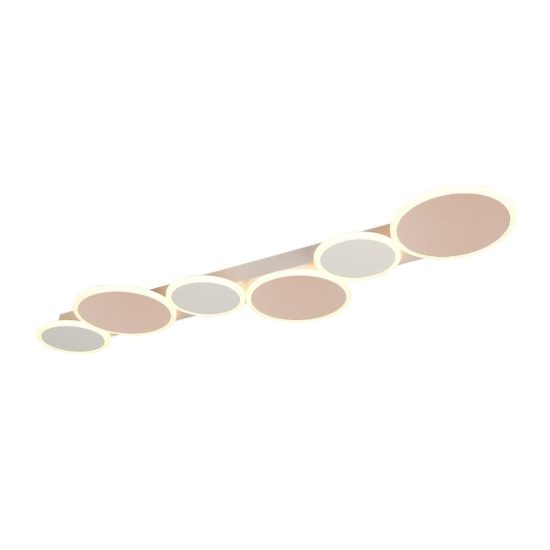 Plafoniera led 34w cct 2700k 6500k con telecomando caffe beige caldo a dischi sovrapposti