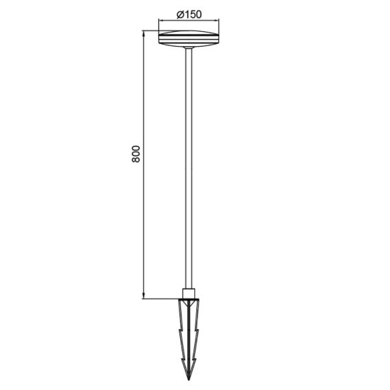 Faretto a picchetto da esterno giardino nero led 12w 3000k ip54