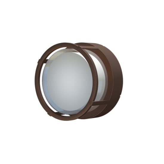 Plafoniera da esterno moderna tonda corten led 15w cct 2700k 3300k 4000k ip65