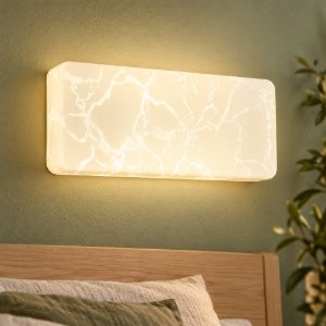 Applique led 10,5w 4000k quadrata bianca per soggiorno