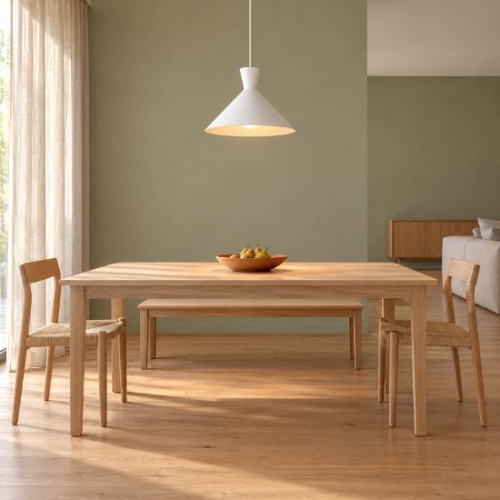 Lampadario a sospensione per sala da pranzo moderno bianco con paralume a doppio cono