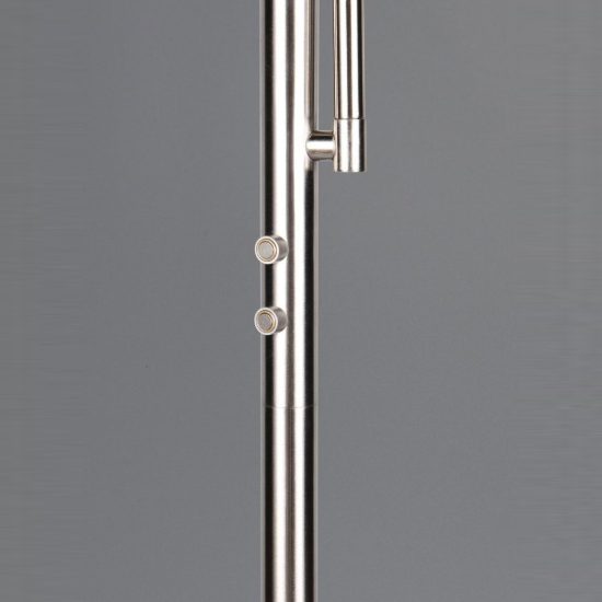 Piantana led 23w cct 3000k 4000k 6500k con telecomando nichel opaco con lampada da lettura