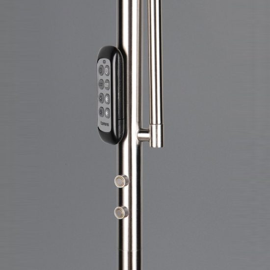 Piantana led 23w cct 3000k 4000k 6500k con telecomando nichel opaco con lampada da lettura
