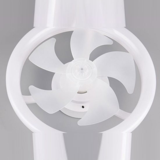 Ventilatore da soffitto con luce led 22w cct 2700k 6500k con telecomando rotondo bianco per max 13mq