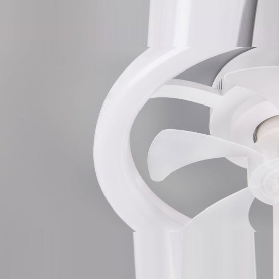 Ventilatore da soffitto con luce led 22w cct 2700k 6500k con telecomando rotondo bianco per max 13mq