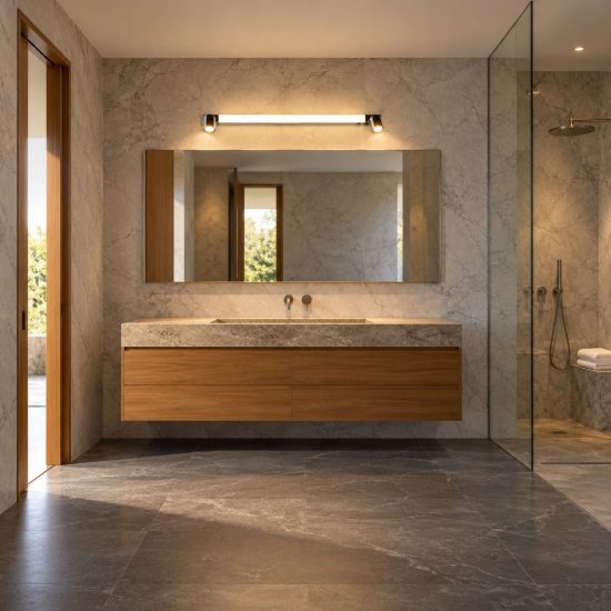 Applique per specchio da bagno led 9w cct 2300k 3000k 4000k ip44 moderna lineare cromo con 2 faretti