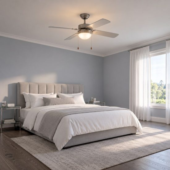Eglo gelsina ventilatore da soffitto con luce nichel fino a 20mq
