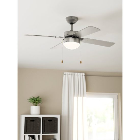 Eglo gelsina ventilatore da soffitto con luce nichel fino a 20mq