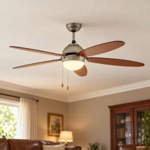 Eglo susale ventilatore da soffitto con luce nichel oltre 20mq