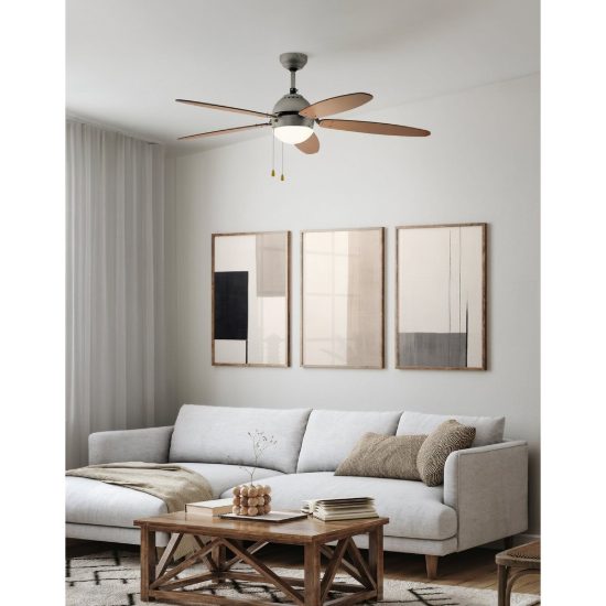 Eglo susale ventilatore da soffitto con luce nichel oltre 20mq