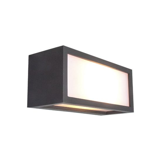 Applique per esterno ip65 rettangolare grigio antracite
