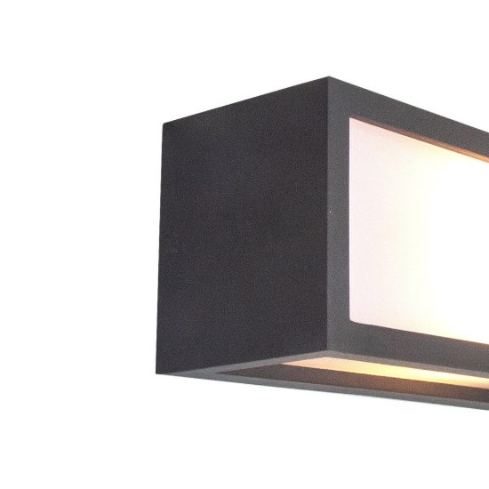 Applique per esterno ip65 rettangolare grigio antracite