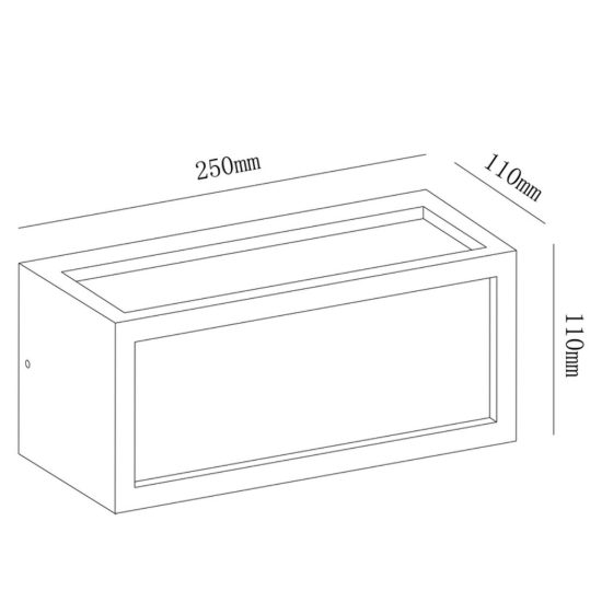 Applique da esterno rettangolare ip65 moderna bianca