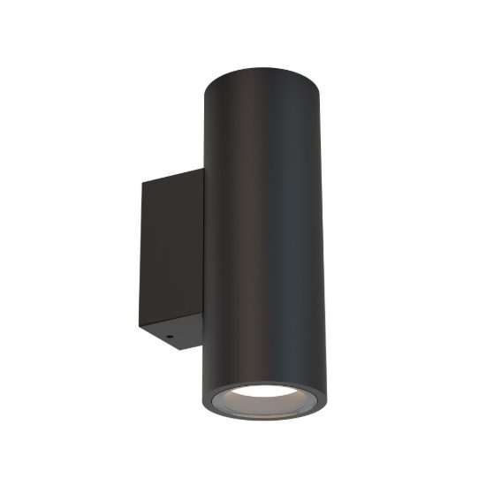 Applique da esterno cilindrica doppia emissione nera ip65