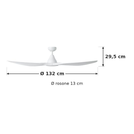 Eglo portsea ventilatore da soffitto dc con luce led 19w cct 3000k 4000k 5000k con telecomando bianco oltre 20mq