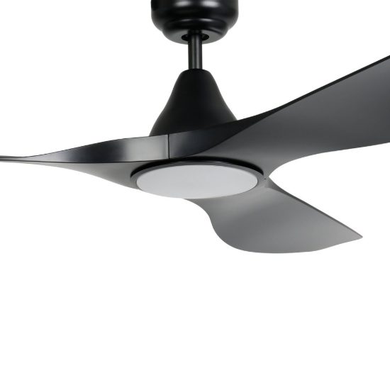 Eglo portsea ventilatore da soffitto dc con luce led 19w cct 3000k 4000k 5000k con telecomando nero oltre 20mq