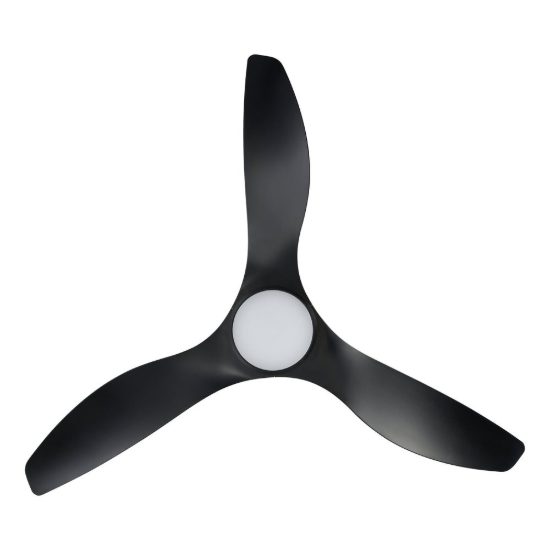 Eglo portsea ventilatore da soffitto dc con luce led 19w cct 3000k 4000k 5000k con telecomando nero oltre 20mq