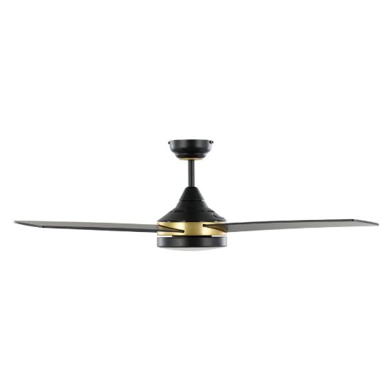 Eglo trinidad ventilatore da soffitto con luce led 19w cct 3000k 4000k 5000k con telecomando nero ottone oltre 20mq