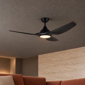 Eglo tunitas ventilatore da soffitto dc con luce led 16w cct 3000k 4000k 5000k con telecomando nero oltre 20mq