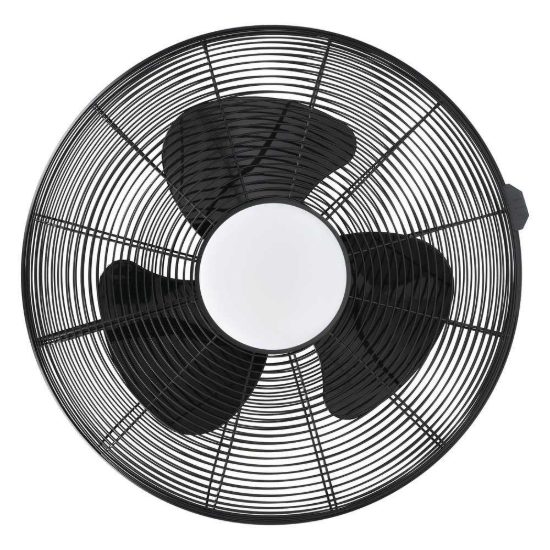 Eglo igeldo ventilatore da soffitto a gabbia con luce led 15w cct 3000k 4000k 5000k con telecomando nero fino a 20mq