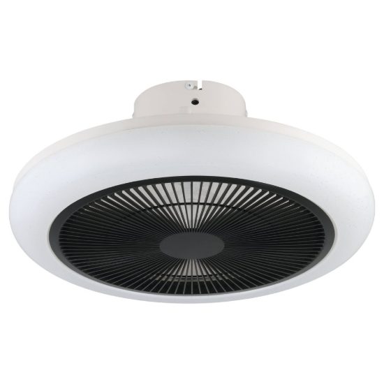 Eglo kostrena ventilatore da soffitto con luce led 25,5w cct 2700k 6500k con telecomando bianco nero fino a 20mq
