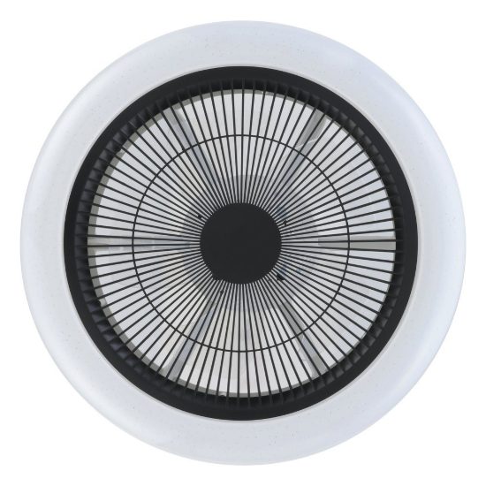 Eglo kostrena ventilatore da soffitto con luce led 25,5w cct 2700k 6500k con telecomando bianco nero fino a 20mq